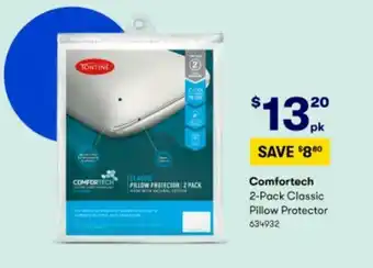 BIG W Comfortech 2- Pack Classic Pillow Protector offer