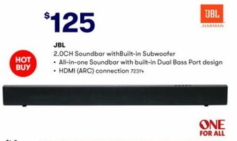 BIG W JBL 2.0CH Soundbar with Built-in Subwoofer offer