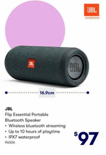 BIG W JBL FLip Essential Portable Bluetooth Speaker offer