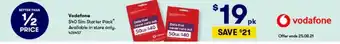 BIG W Vodafone Sim Starter Pack^ offer