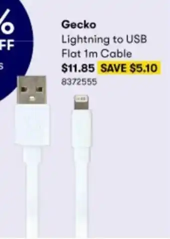 BIG W Gecko Lightning to USB Flat 1m Cable offer