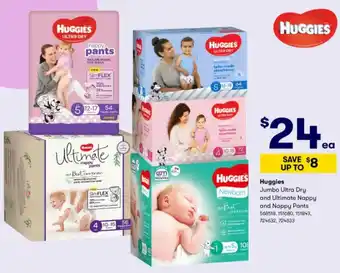 BIG W Huggies Jumbo Ultra Dry and Ultimate Nappy and Nappy Pants offer
