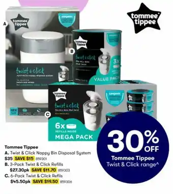 BIG W Tommee Tippee Twist & Click Refills 3-Pack offer