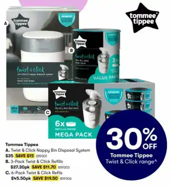 BIG W Tommee Tippee Twist & Click Refills 6-Pack offer