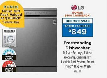 Betta Lg freestanding dishwasher offer