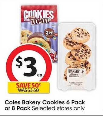 Coles Coles bakery cookies offer