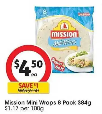 Coles Mission mini wraps offer