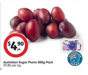 Coles Australian sugar plums offer