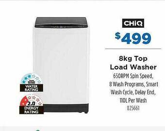 Betta Chiq 8kg top load washer offer