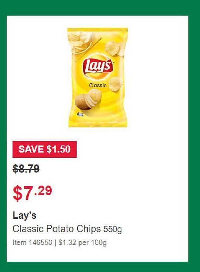 Lay's classic potato chips offer at Costco
