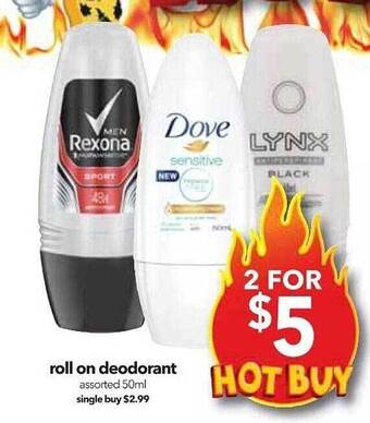 Cheap as Chips Roll on deodorant offer