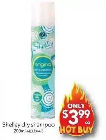 Cheap as Chips Shelley dry shampoo offer