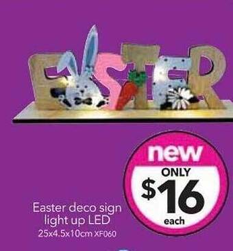 Cheap as Chips Easter deco sign light up led offer
