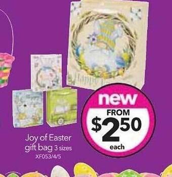 Joy of easter gift bag