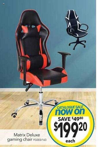 Cheap as Chips Matrix deluxe gaming chair offer