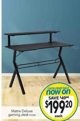 Cheap as Chips Matrix deluxe gaming desk fg280 offer