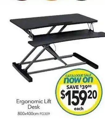 Cheap as Chips Ergonomic lift desk offer