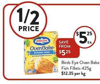 Foodworks Birds eye oven bake fish fillets offer