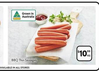 Foodworks Bbq thin sausages offer