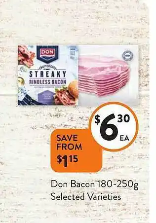 Foodworks Don bacon offer