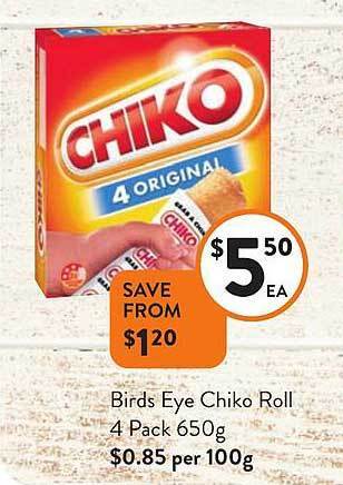 Foodworks Birds eye chiko roll offer