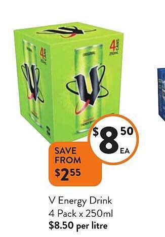 Foodworks V energy drink offer
