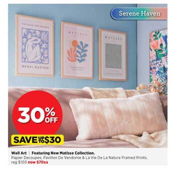 Spotlight Wall art featuring new matisse collection offer
