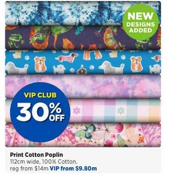 Spotlight Print cotton poplin offer