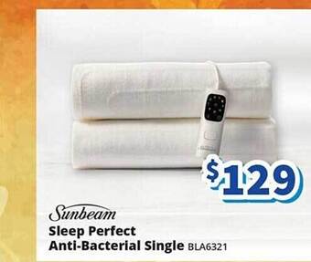 Bi-Rite Sunbeam sleep perfect anti-bacterial single offer