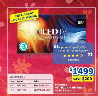 Bi-Rite Hisense 65 offer