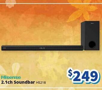 Bi-Rite Hisense 2.1ch soundbar offer