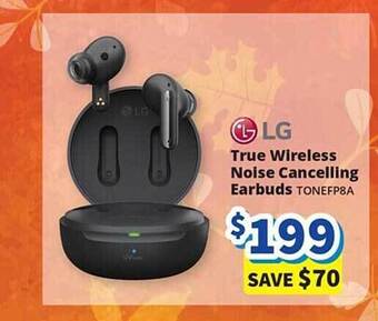 Bi-Rite Lg true wireless noise cancelling earbuds offer