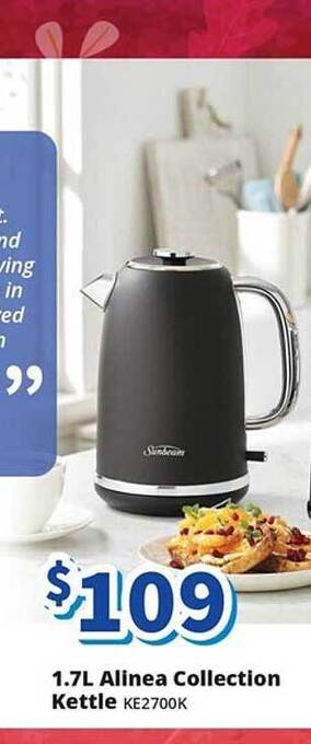 Bi-Rite Sunbeam 1.7l alinea collection kettle offer