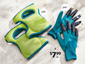 ALDI Garden Knee Pads or Garden Gloves with Claws offer
