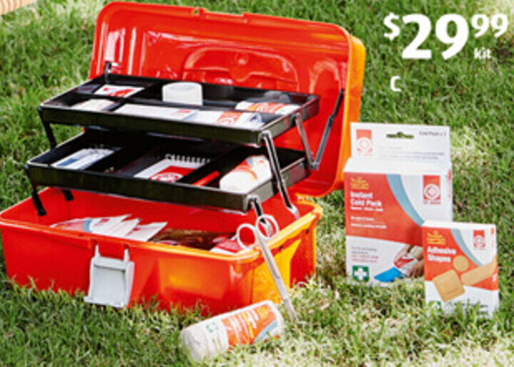 Camping First Aid Kit 64pc offer at ALDI
