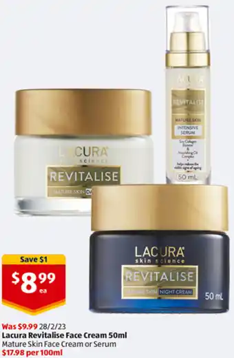 Lacura Revitalise Face Cream 50ml
