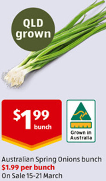 ALDI Australian Spring Onions bunch offer