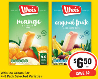 IGA Weis Ice Cream Bar 4-8 Pack offer