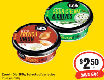 IGA Zoosh Dip 185g offer