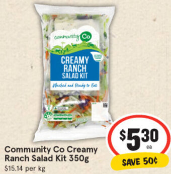 IGA Community Co Creamy Ranch Salad Kit 350g offer