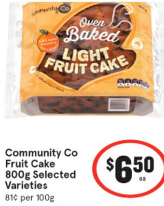 IGA Community Co Fruit Cake 800g offer
