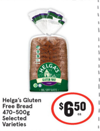 IGA Helga's gluten free bread offer