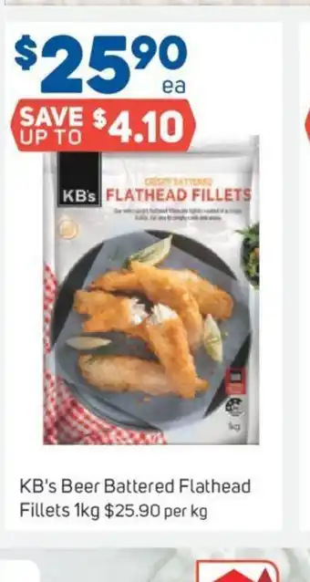 Foodland KB's beer battered flathead fillets offer