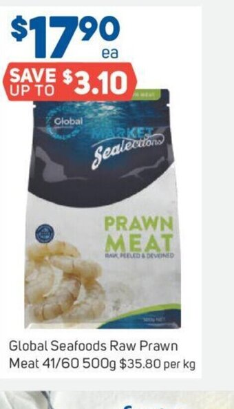 Foodland Global seafoods raw prawn meat offer