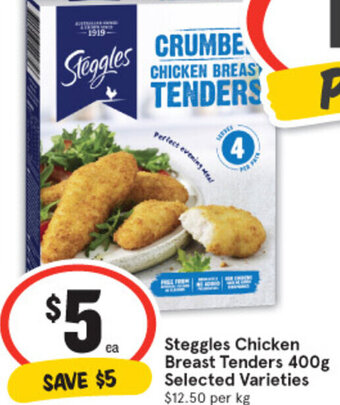IGA Steggles Chicken Breast Tenders 400g offer