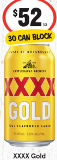 IGA XXXX Gold 30 Can Block offer