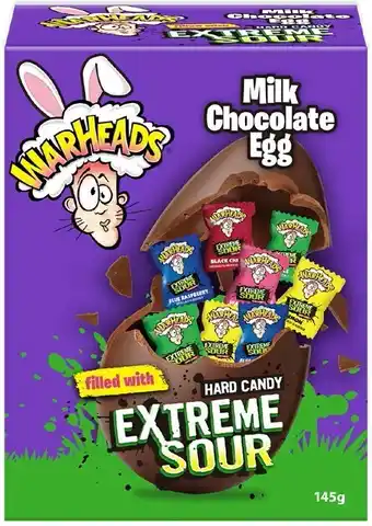 BIG W Warheads chocolate easter egg casket 145g offer