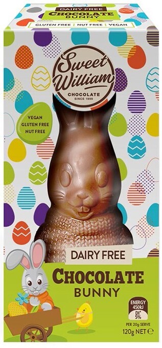 BIG W Sweet william dairy free chocolate bunny 120g offer