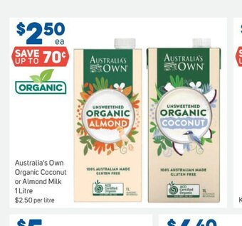 Foodland Australia's Own Organic Coconut or almond milk offer