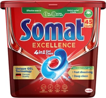 BIG W Somat 45-pack excellence 4-in-1 machine dishwasher tablets offer
